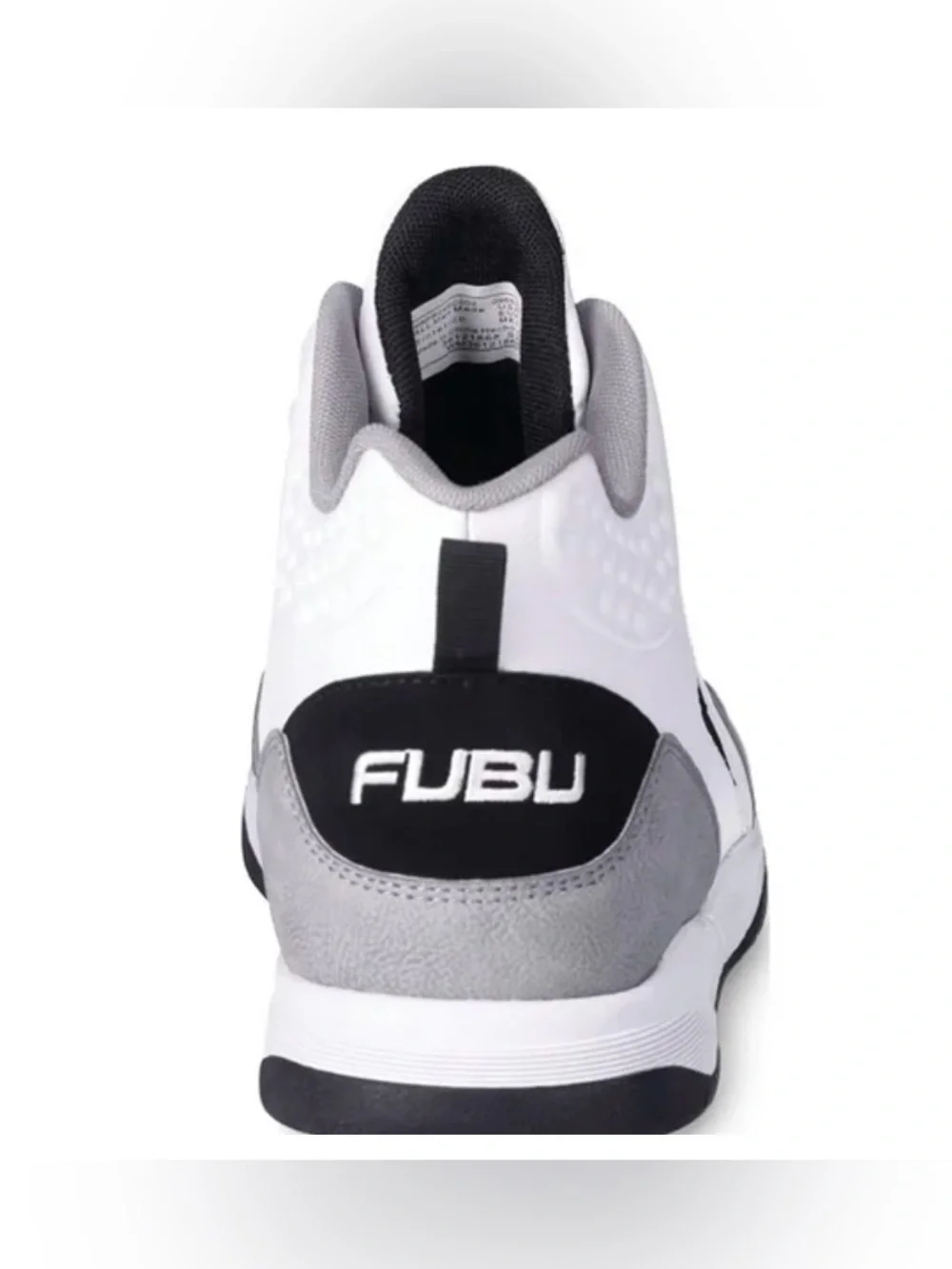 FUBU White and Gray Retro Court Sneakers - Picture 6 of 12